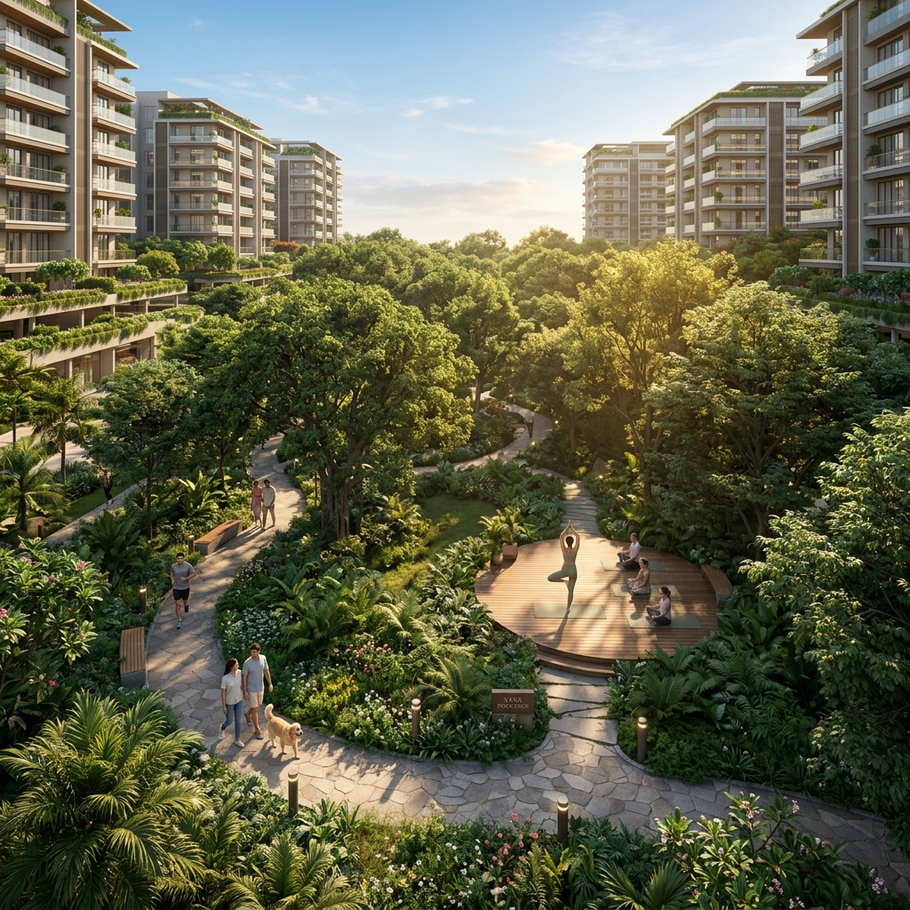 Abhee Aaria 2-acre central forest park