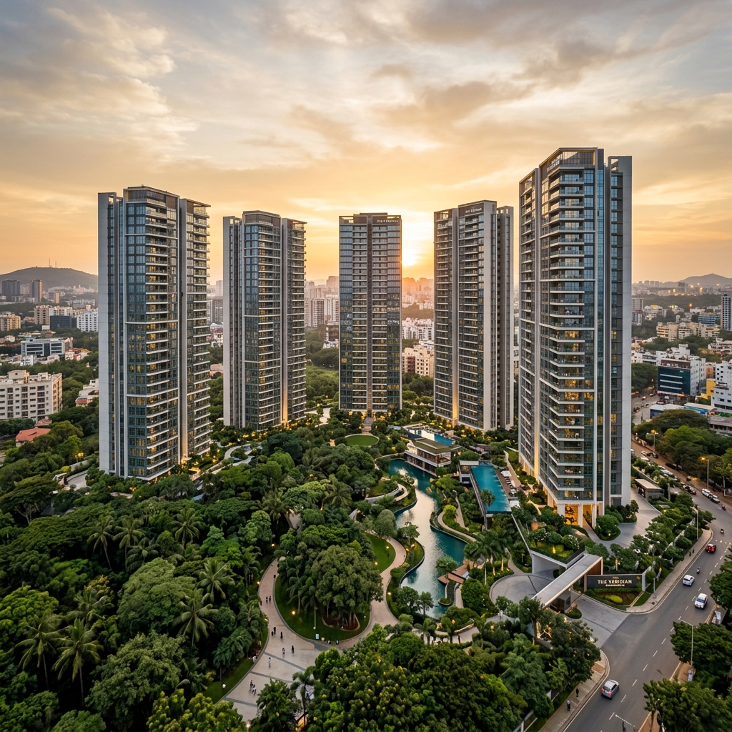 Abhee Aaria 5 luxury towers exterior view