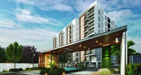 Grand entrance plaza of Abhee King's Court, Sarjapur Road (artist's impression)